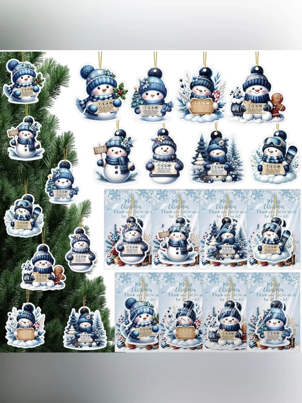 *BUY NOW* Set Of 10 Snowman Air Freshener Thank You Gifts